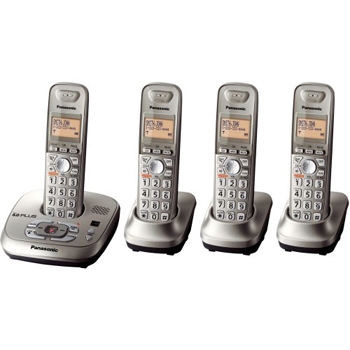 PANASONIC 4 HANDSET CORDLESS PHONE ANSWERING SYSTEM 37988482566  