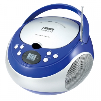  CD CD R RW Playback Player with Am FM Stereo Radio Blue